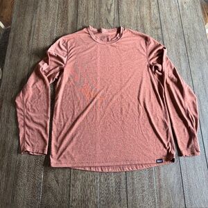 Patagonia Capilene Cool Trail Long Sleeve Shirt Men’s Medium Rust Orange